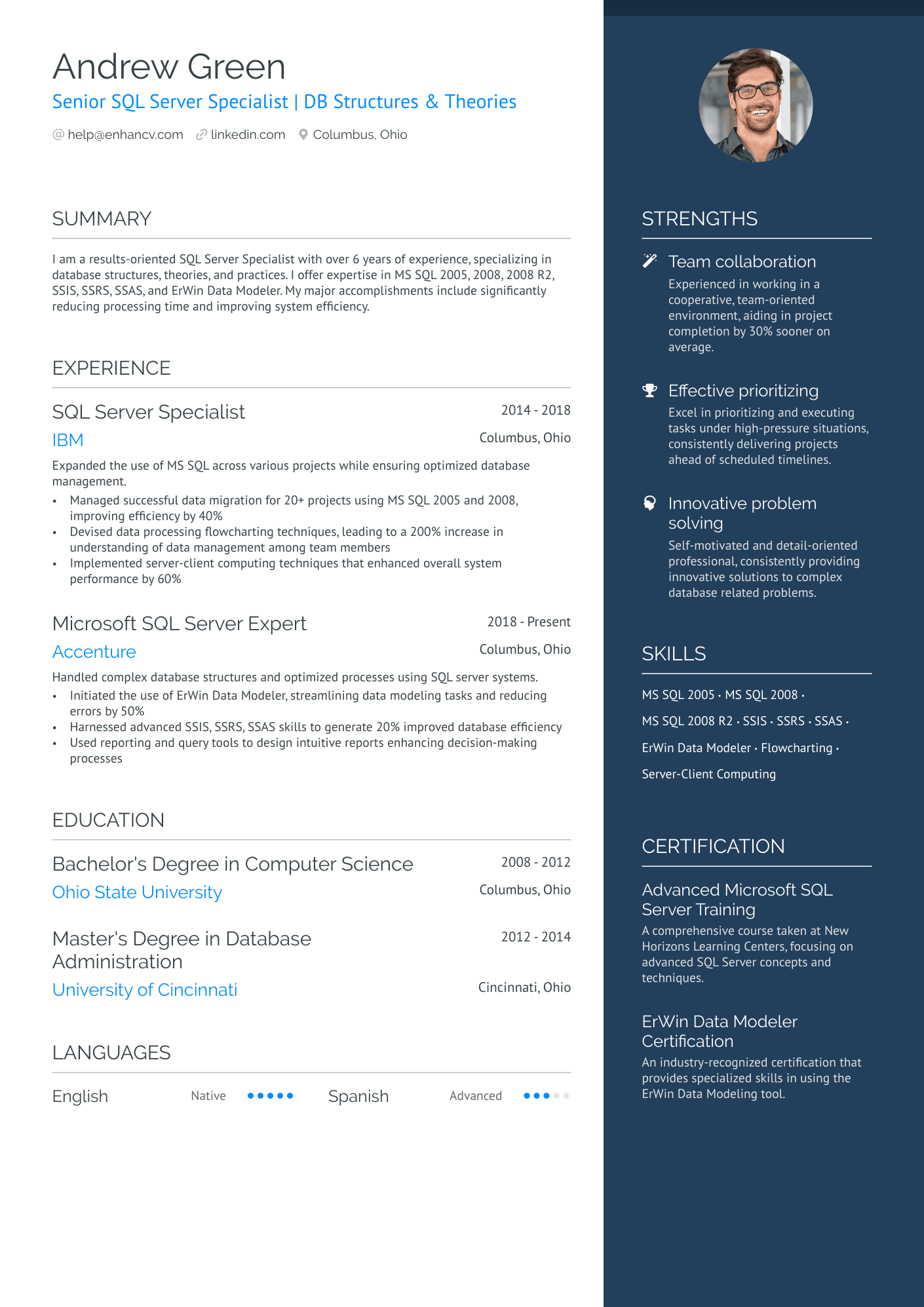 11 Sql Developer Resume Examples & Guide For 2024