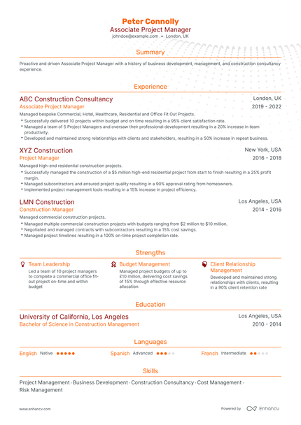 5 Associate Project Manager Resume Examples & Guide for 2024