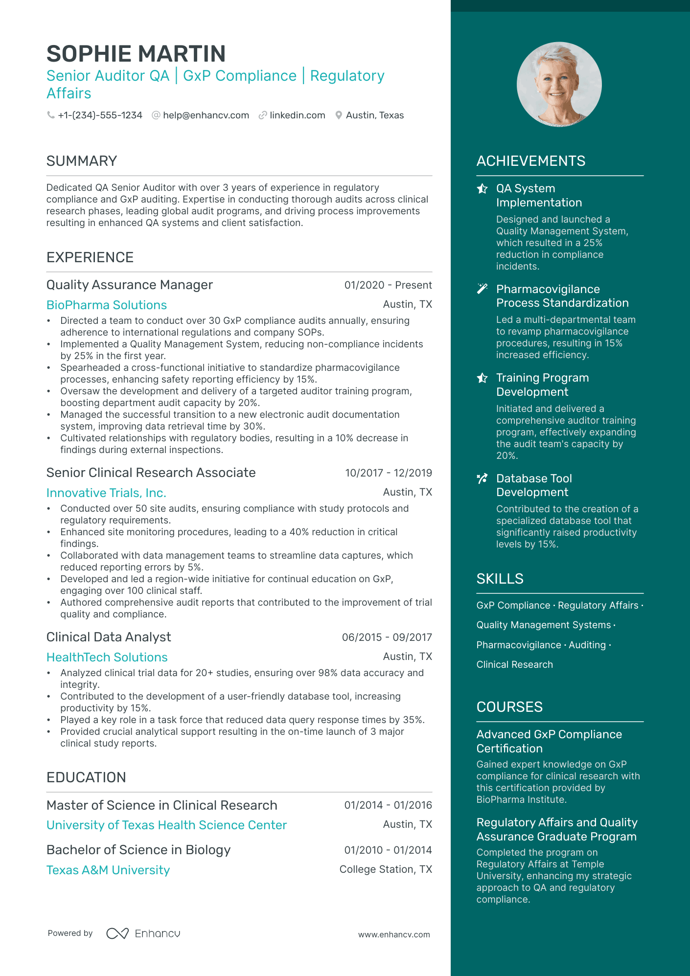 5 Quality Assurance Auditor Resume Examples & Guide for 2024