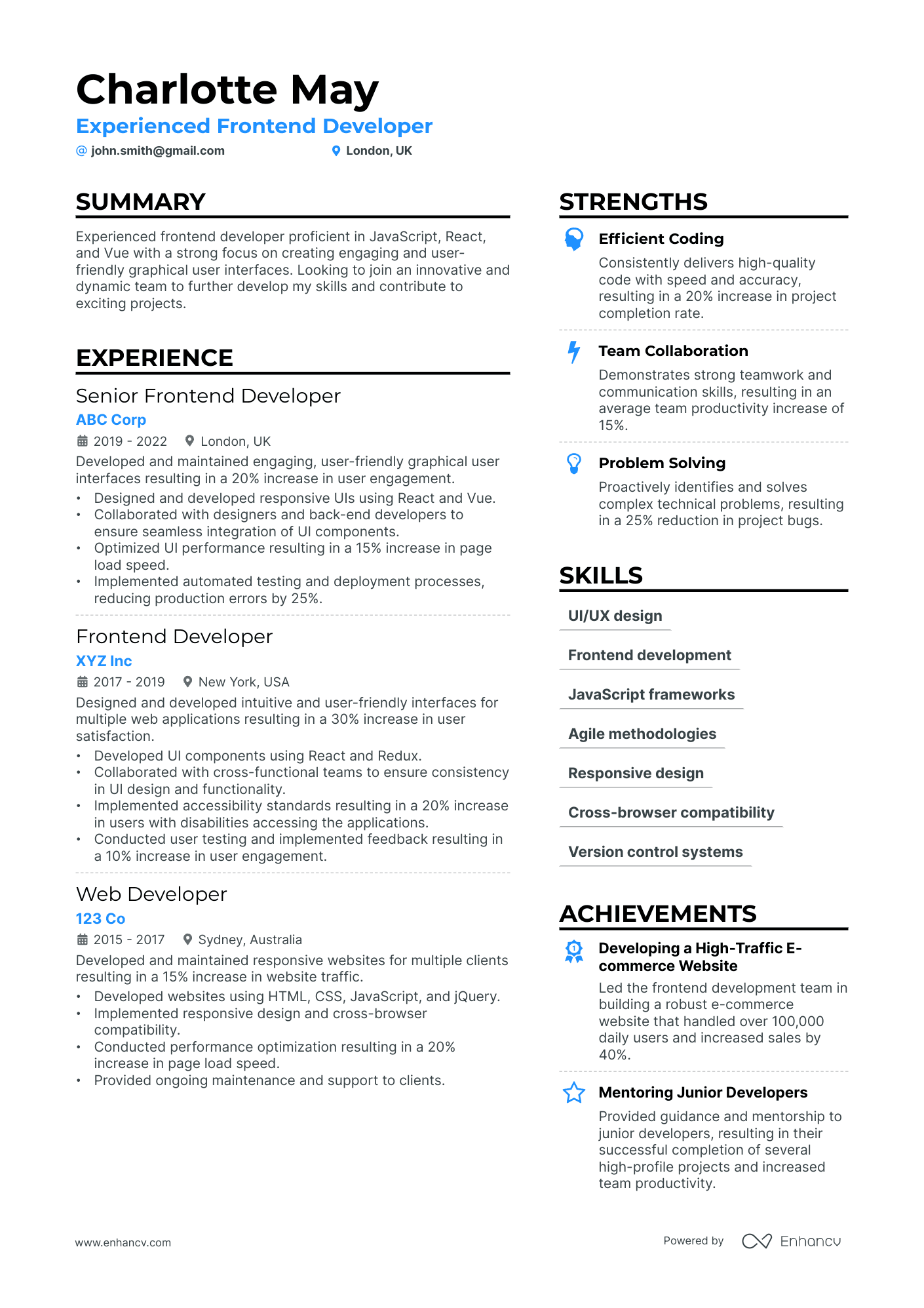 5 Javascript Developer Resume Examples & Guide for 2024