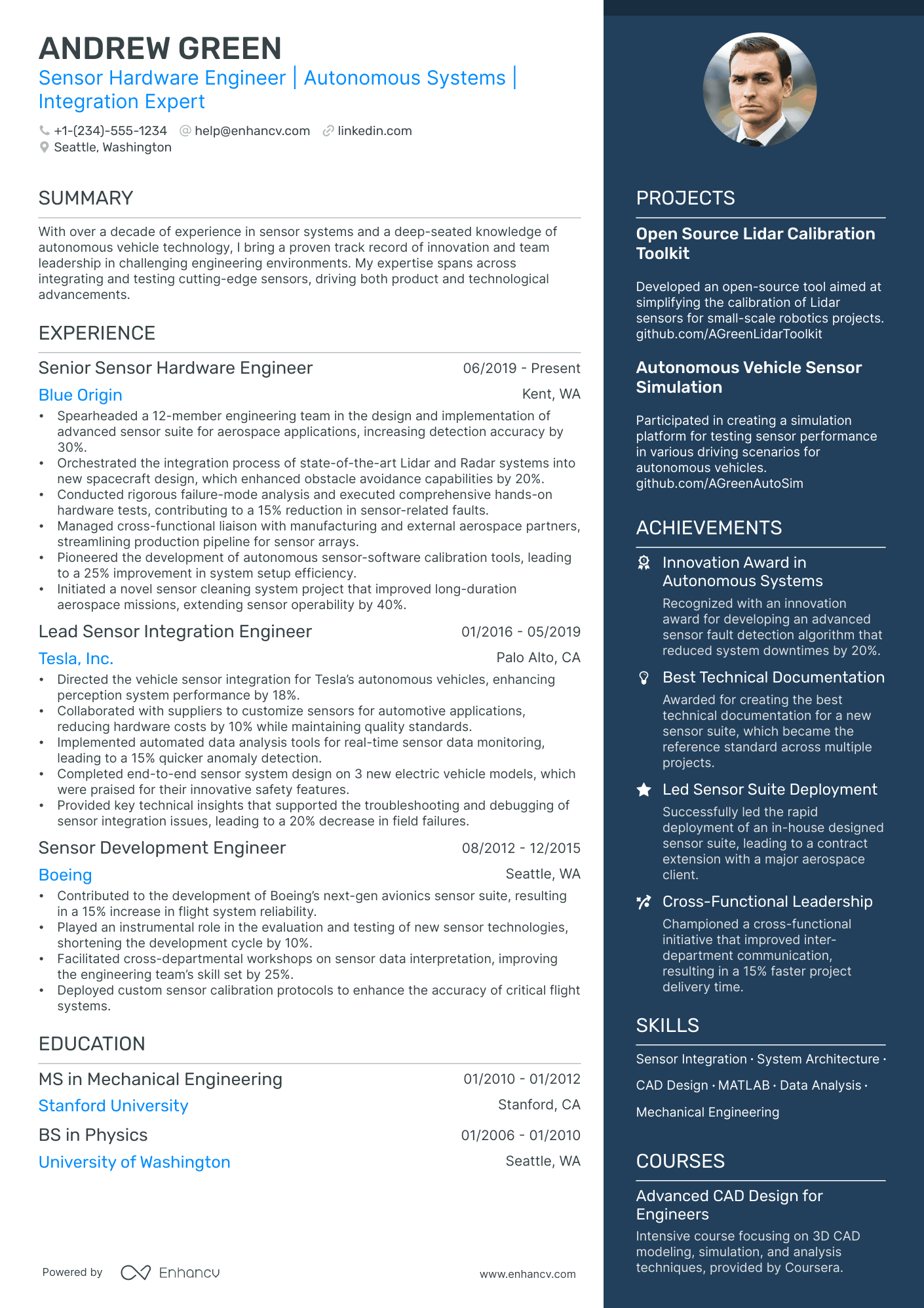 5 Hardware Engineer Resume Examples & Guide for 2024