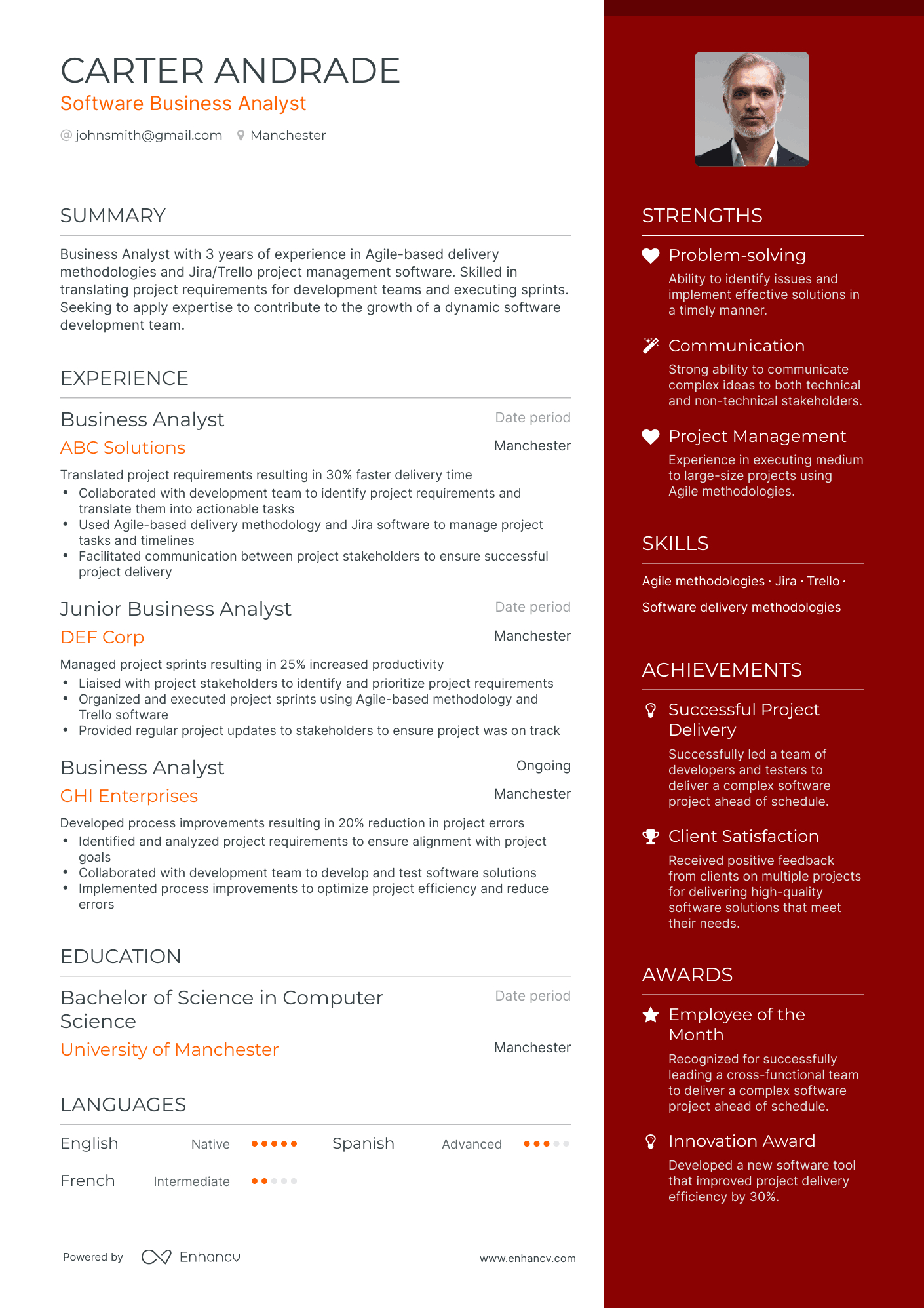 5 Software Business Analyst Resume Examples & Guide for 2023