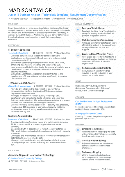 10 IT Business Analyst Resume Examples & Guide for 2025