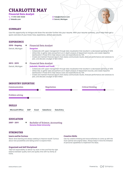 Financial Data Analyst Resume Examples & Guide for 2023 (Layout, Skills ...