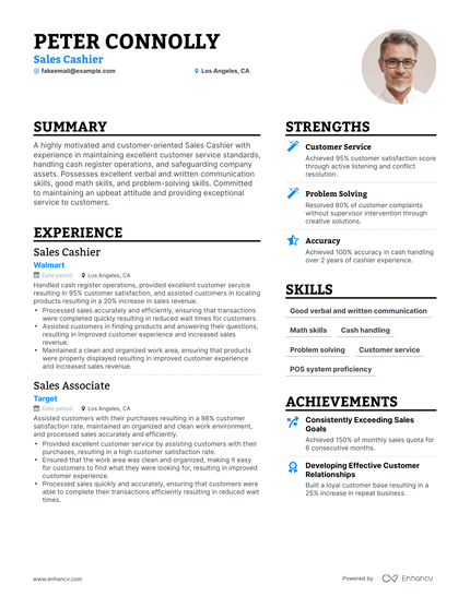 5 Sales Cashier Resume Examples & Guide for 2023