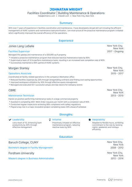 5 Facilities Coordinator Resume Examples & Guide for 2024