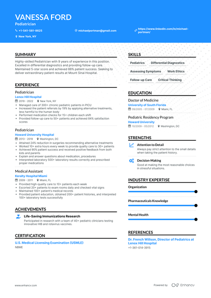 5 Doctor Resume Examples & Guide for 2024