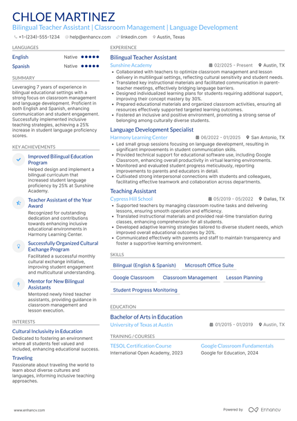 15 Teacher Assistant Resume Examples & Guide for 2026