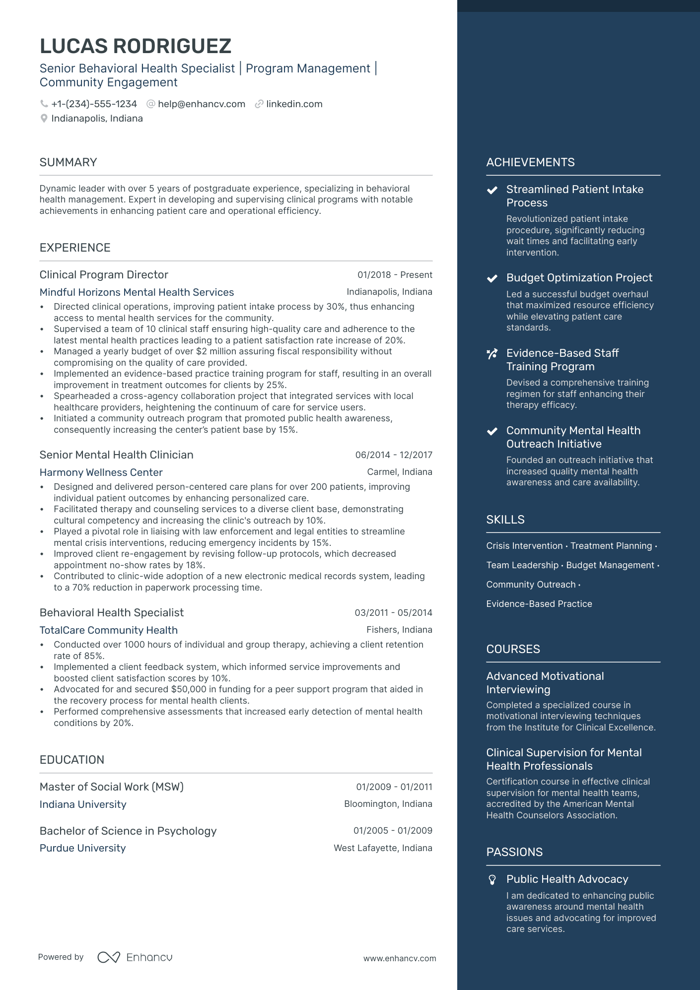 5 Mental Health Program Manager Resume Examples & Guide for 2024