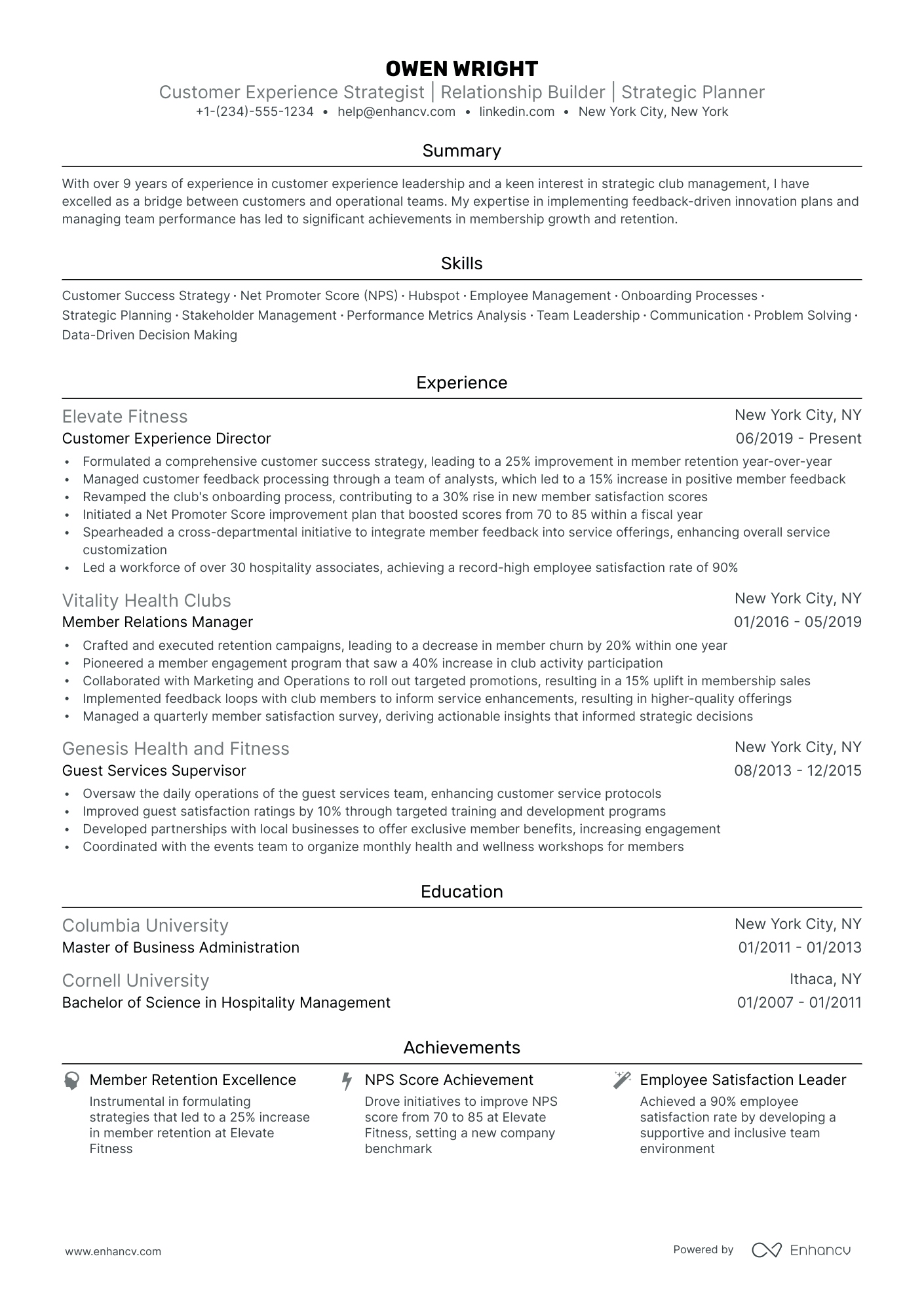 5 Hospitality Manager Resume Examples & Guide for 2024