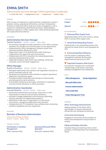 15 Administrative Manager Resume Examples That Got Jobs for 2026
