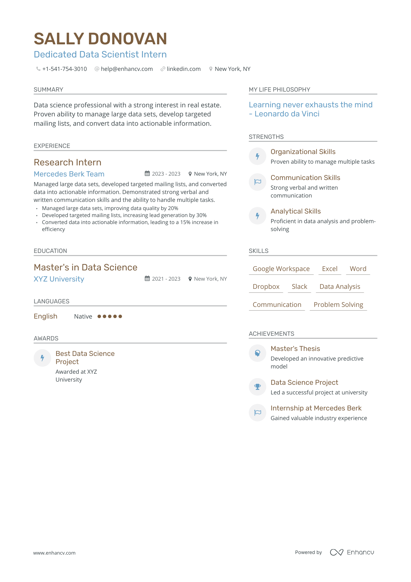 5 Intern Resume Examples & Guide for 2024