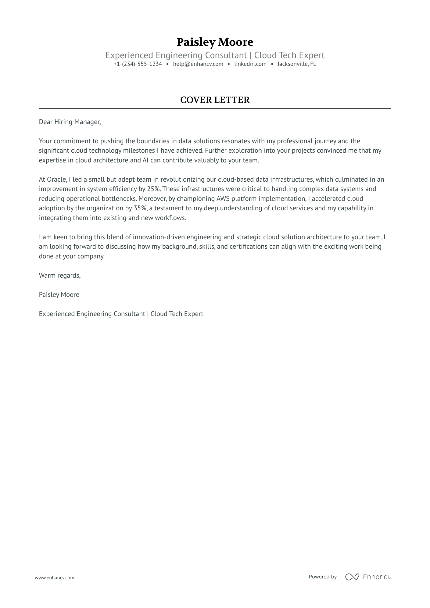 21 Professional Data Engineer Cover Letter Examples and Template for ...