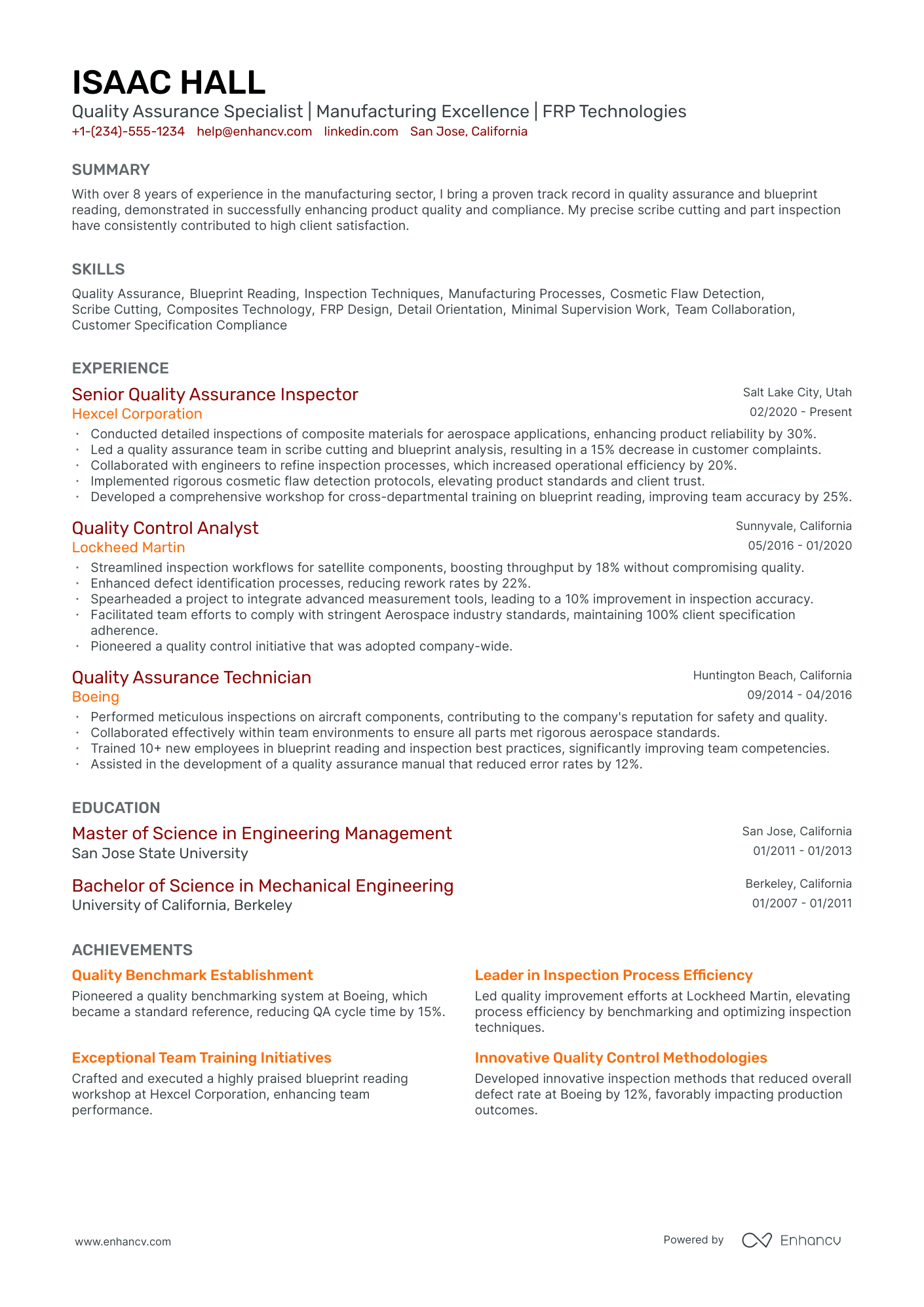 5 Quality Assurance Technician Resume Examples & Guide for 2024