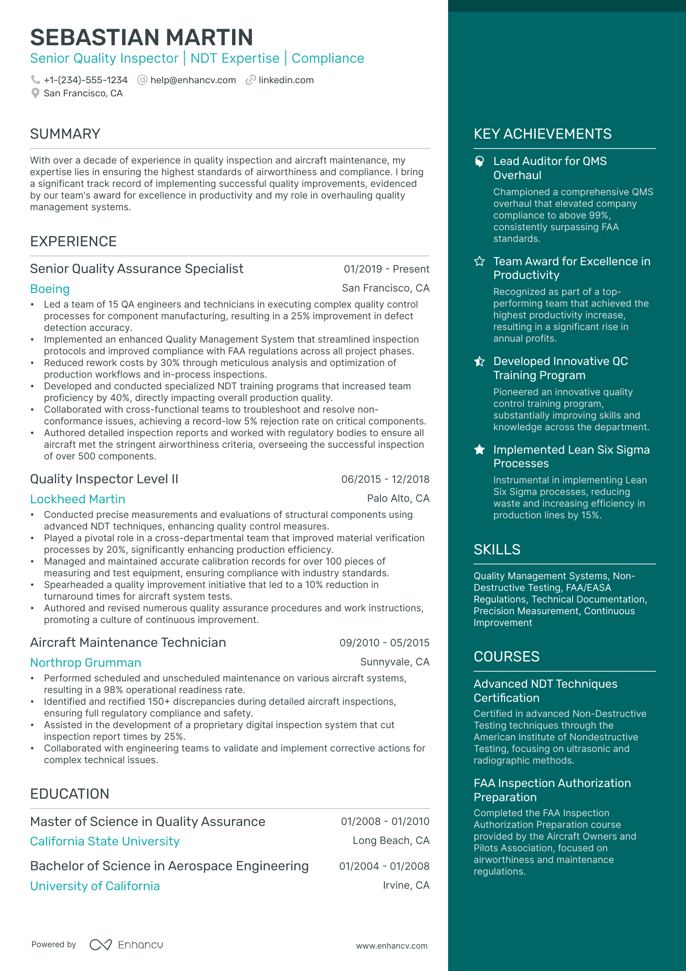 Ex Inspector Cv 10 Quality Inspector Resume Examples, Templates & Guide for 2026