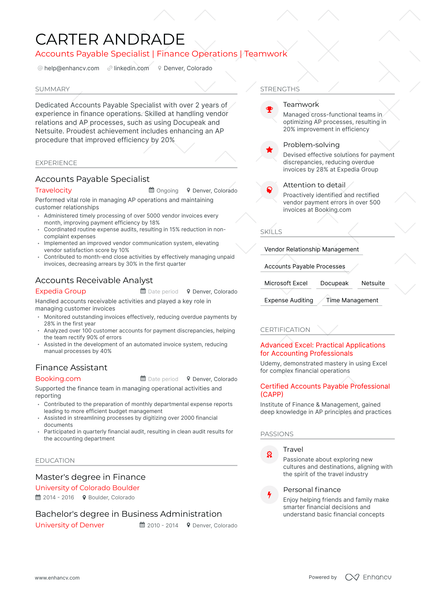 5 Accounts Payable Specialist Resume Examples & Guide For 2024