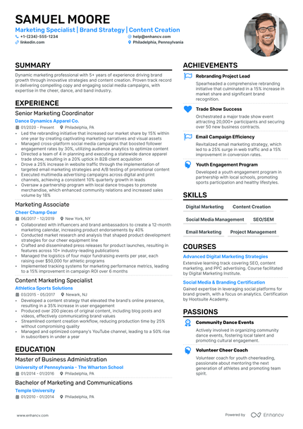 22 Marketing Resume Examples & Guide for 2024