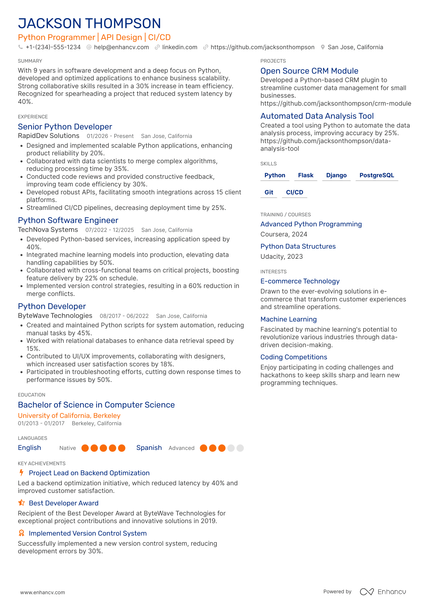 10 Programmer Resume Examples & Guide for 2026