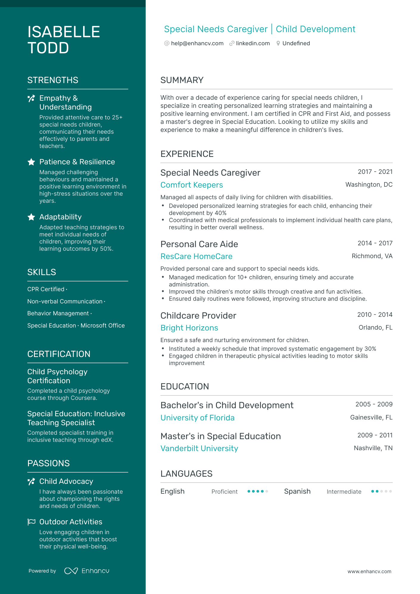 11 Nanny Resume Examples & Guide for 2024