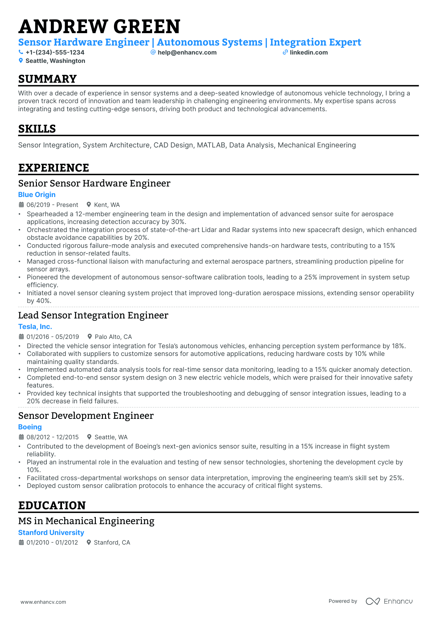 10 Hardware Engineer Resume Examples & Guide for 2025