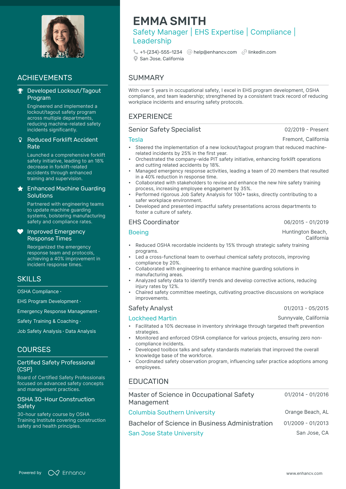 5 Safety Manager Resume Examples & Guide for 2024