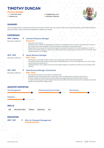 Revenue Manager Resume Examples & Guide For 2023 (layout, Skills 