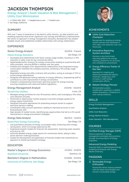 5 Energy Manager Resume Examples & Guide for 2024