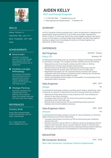 5 Prompt Engineer Resume Examples & Guide for 2024