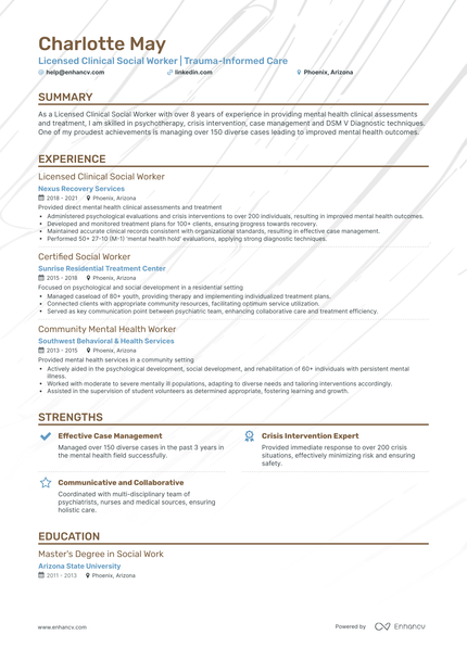 5 Clinical Social Worker Resume Examples Guide For 2024   AHR0cHM6Ly9jZG4uZW5oYW5jdi5jb20vcHJlZGVmaW5lZC1leGFtcGxlcy9BWFhyRFVIbFBNNVo0YzY1bFFBcW5qQVplVG9BMVF2Rkc1Vmt3ajlQL2ltYWdlLnBuZw~~. 