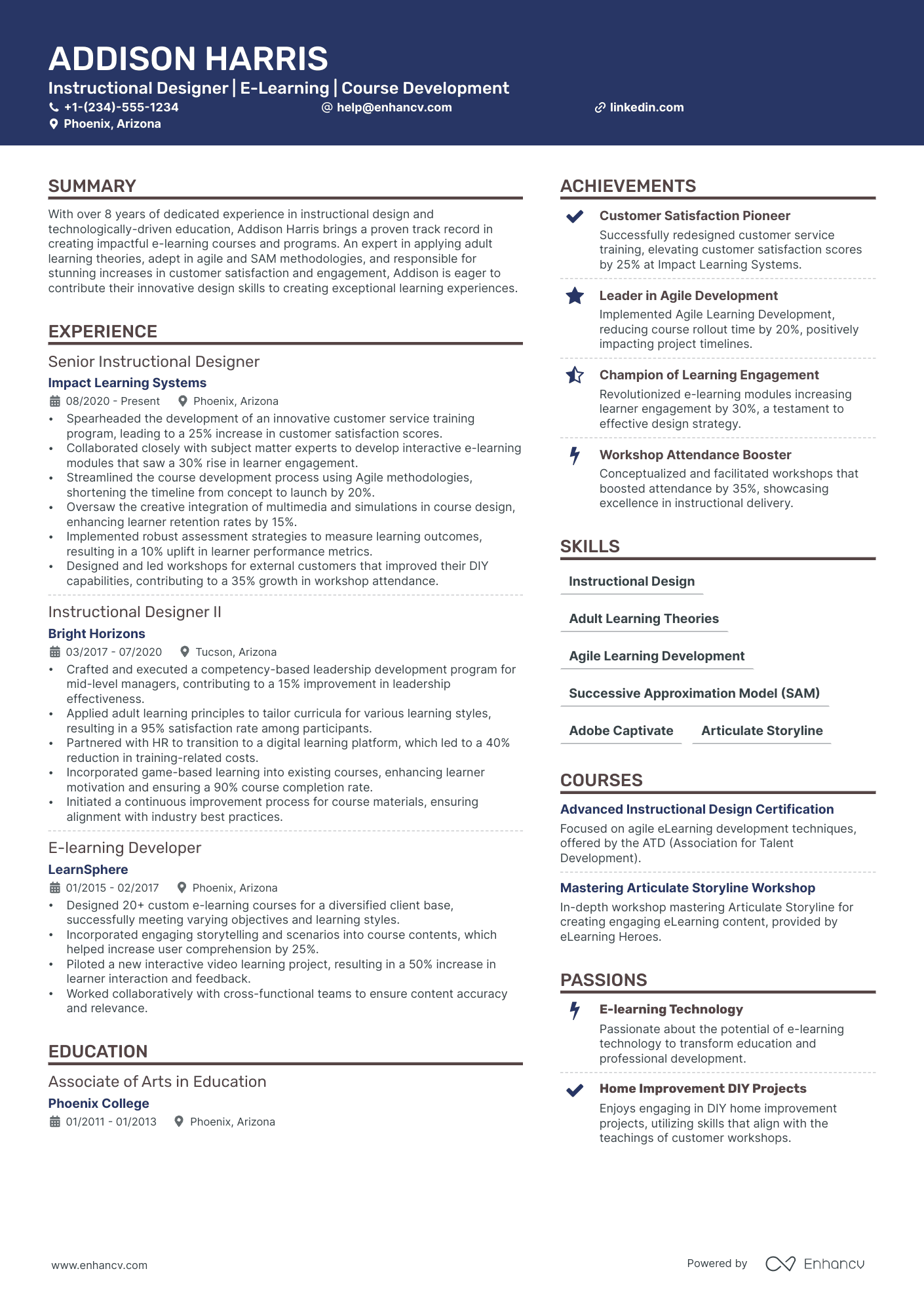 2 Instructional Designer Resume Examples & Guide for 2024