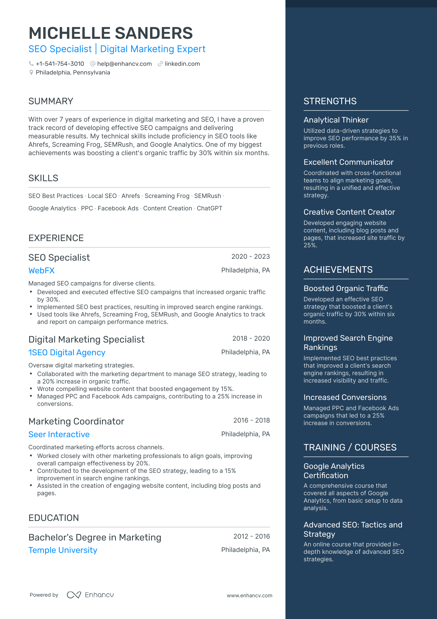 5 SEO Specialist Resume Examples & Guide for 2024