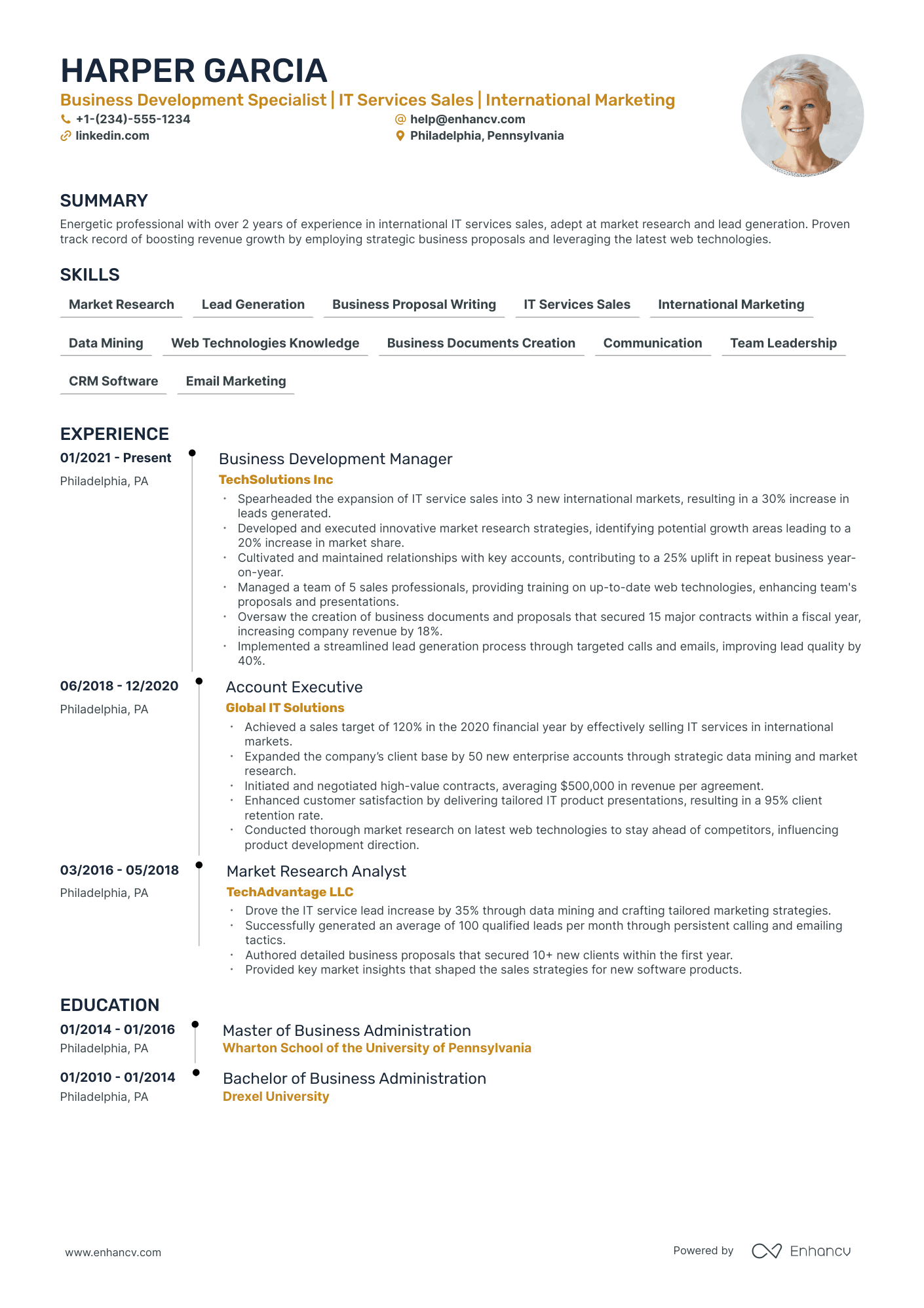 5 Business Development Executive Resume Examples & Guide for 2024