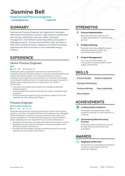 5 Process Engineer Resume Examples & Guide for 2024