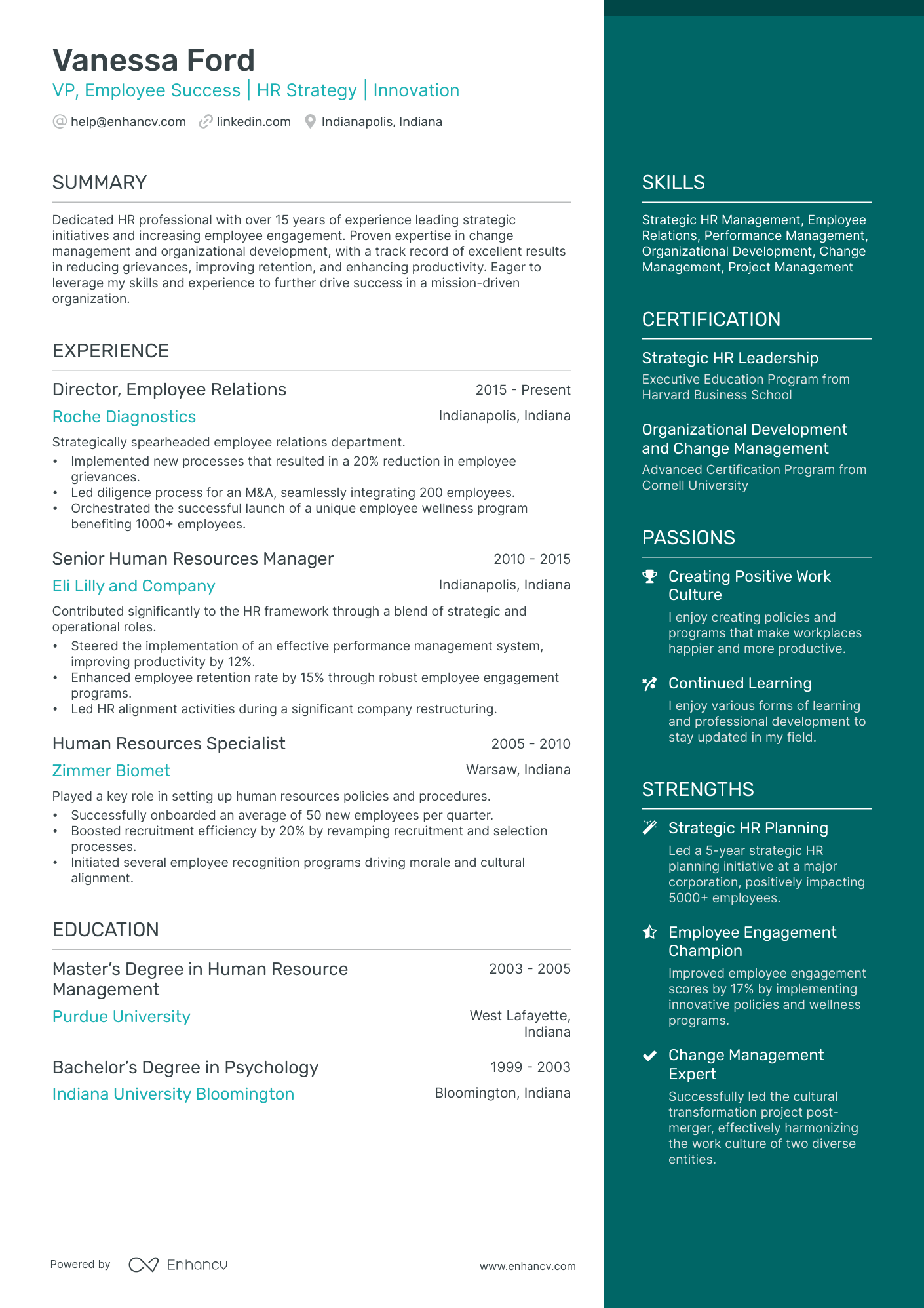 10 VP HR Resume Examples Guide For 2024 Hr Vice President Resume Sample