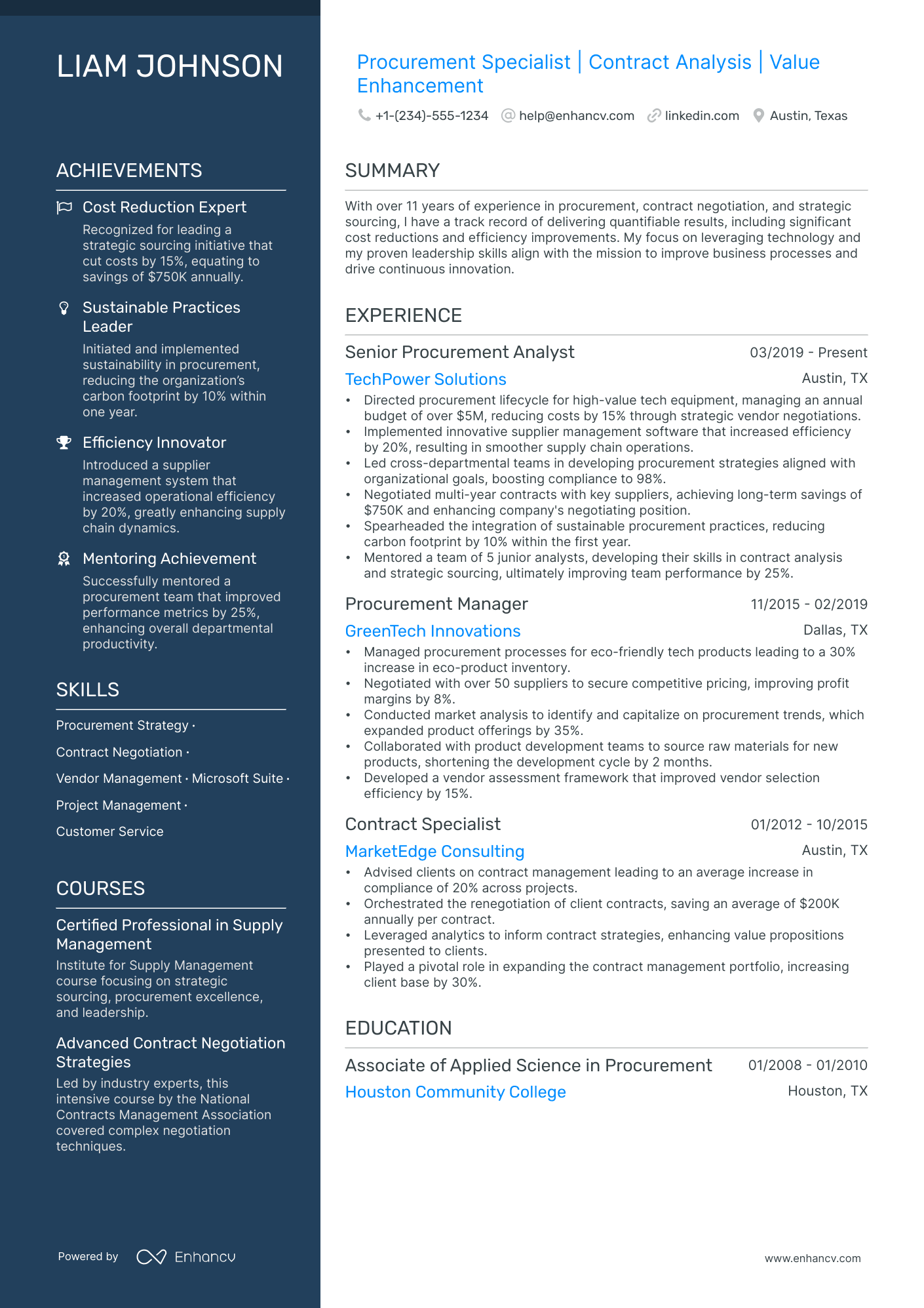 5 Contract Analyst Resume Examples & Guide For 2024