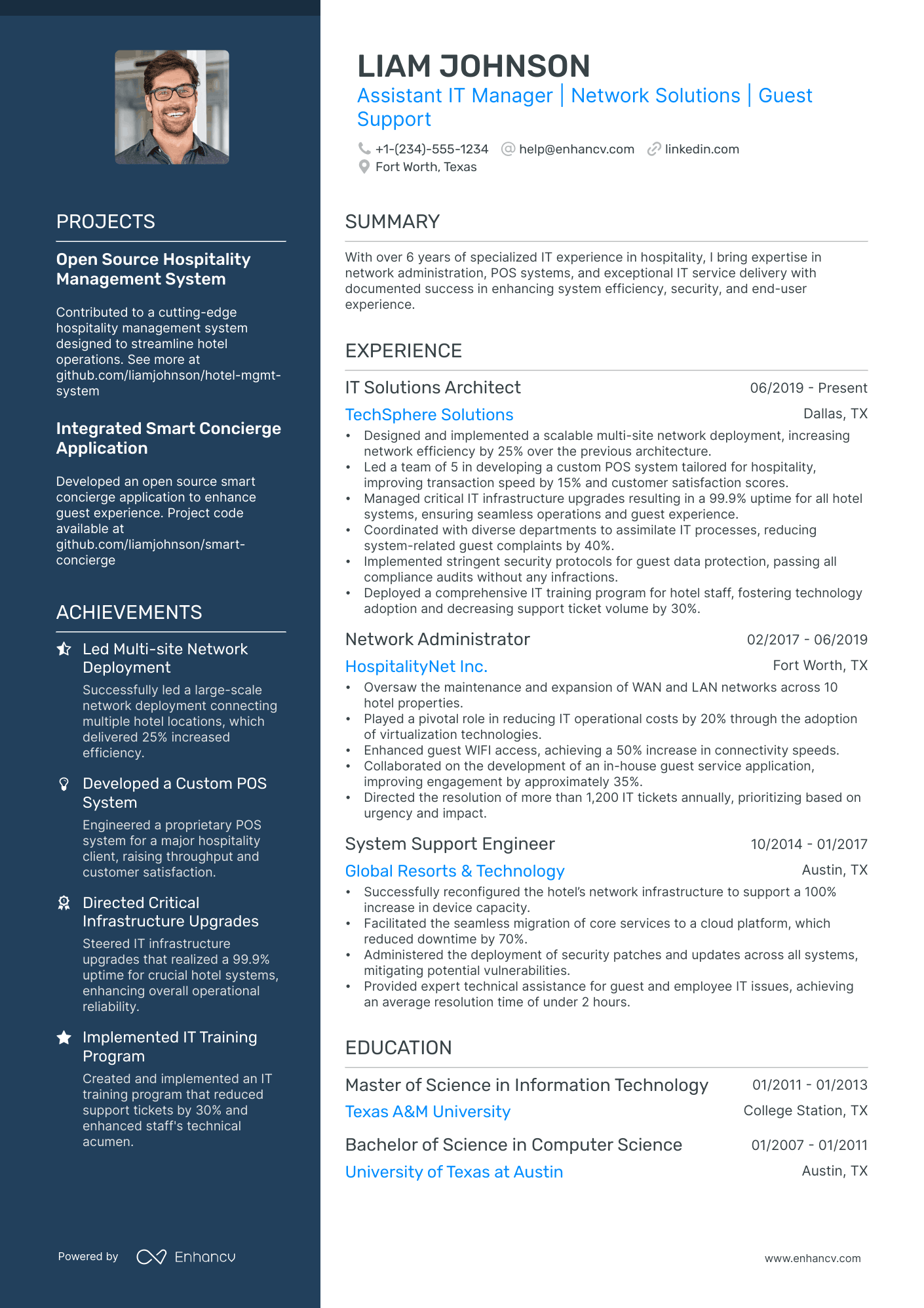 5 Assistant IT Manager Resume Examples & Guide for 2024