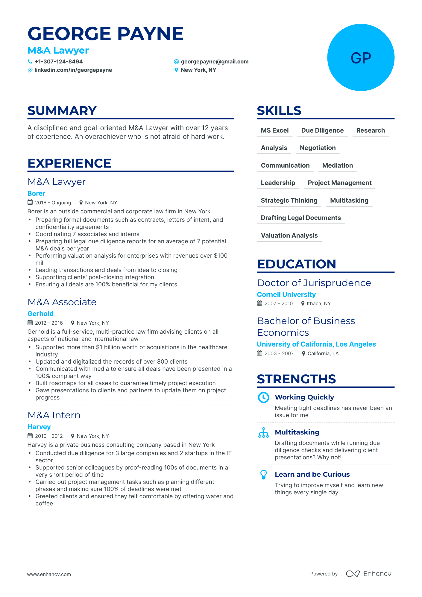 5 M&A Lawyer Resume Examples & Guide for 2024