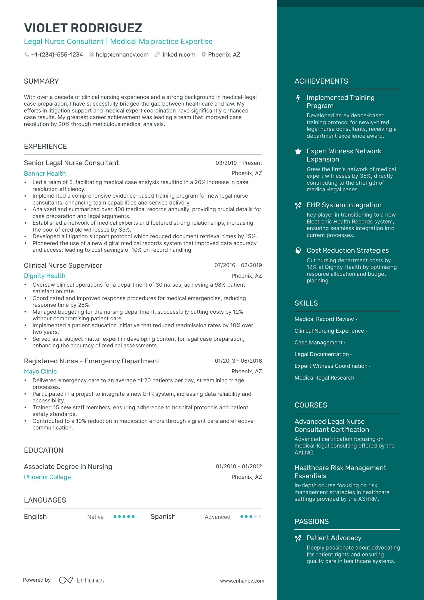 5 Legal Nurse Consultant Resume Examples & Guide For 2024