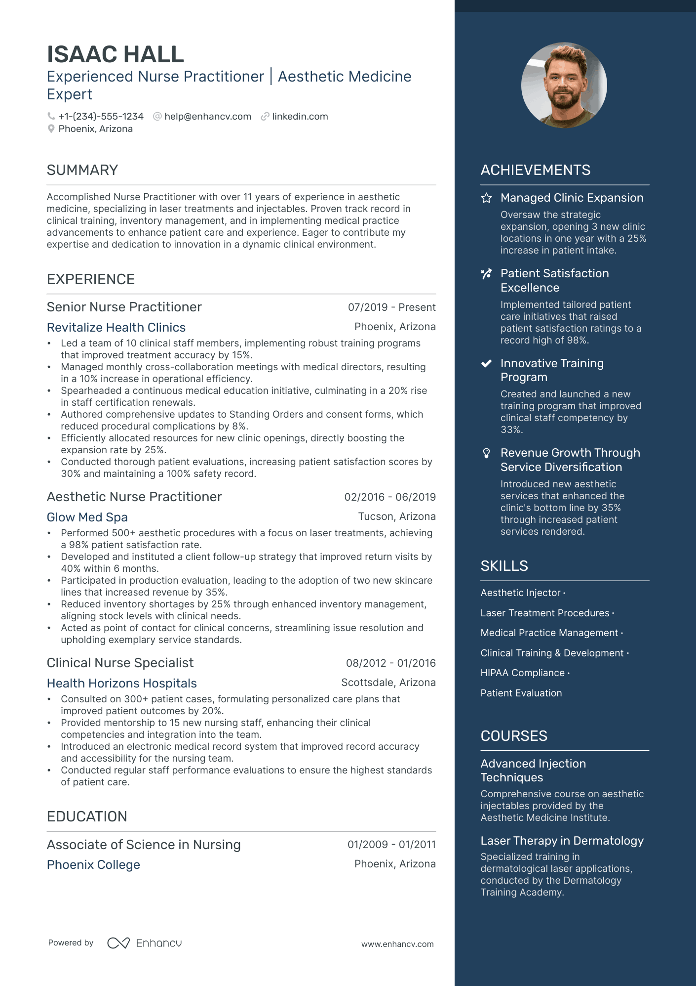 5 Aesthetic Nurse Resume Examples & Guide for 2024