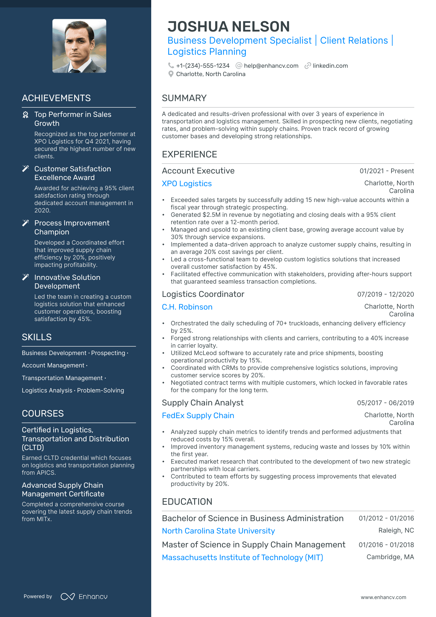 5 Logistics Account Manager Resume Examples & Guide for 2024