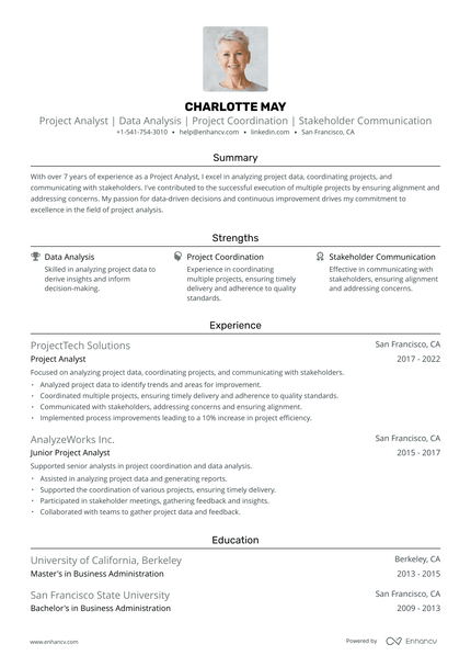 5 Project Analyst Resume Examples & Guide For 2024