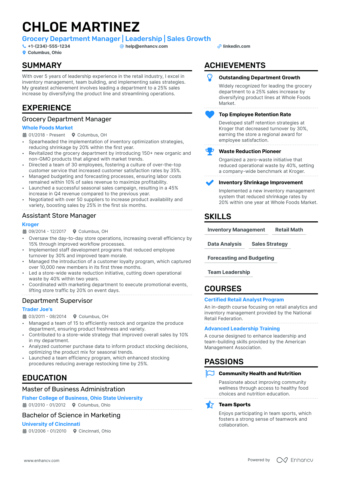 8 Store Manager Resume Examples & Guide for 2024