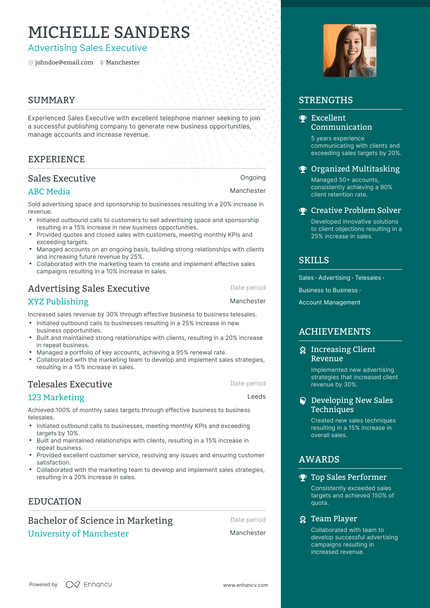 5 Advertising Sales Executive Resume Examples & Guide For 2023