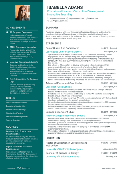 5 Department Head Resume Examples & Guide for 2024