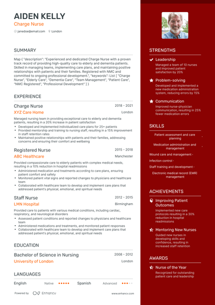 5 Charge Nurse Resume Examples & Guide for 2023