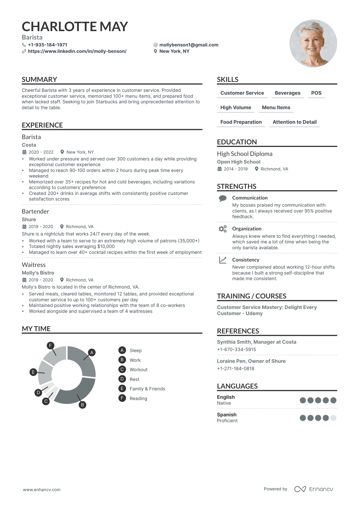 5 Starbucks Resume Examples & Guide for 2025