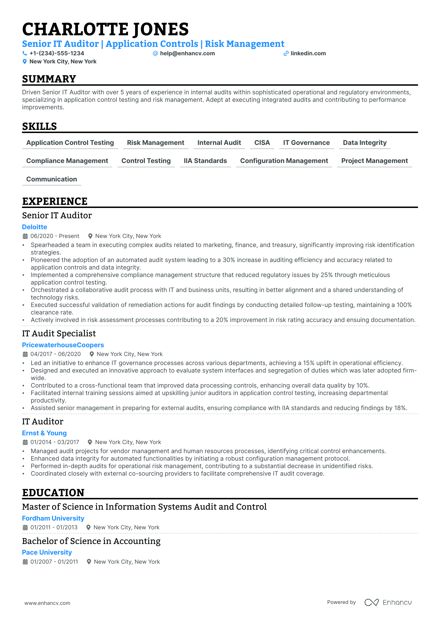 5 Big 4 Accounting Resume Examples & Guide for 2024