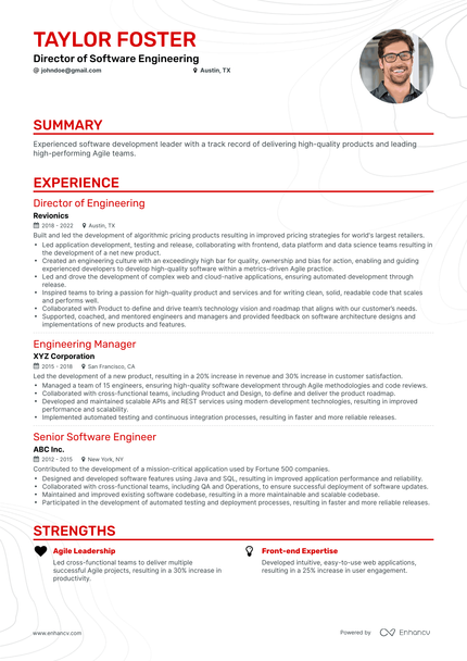 5 Director of Software Engineering Resume Examples & Guide for 2023