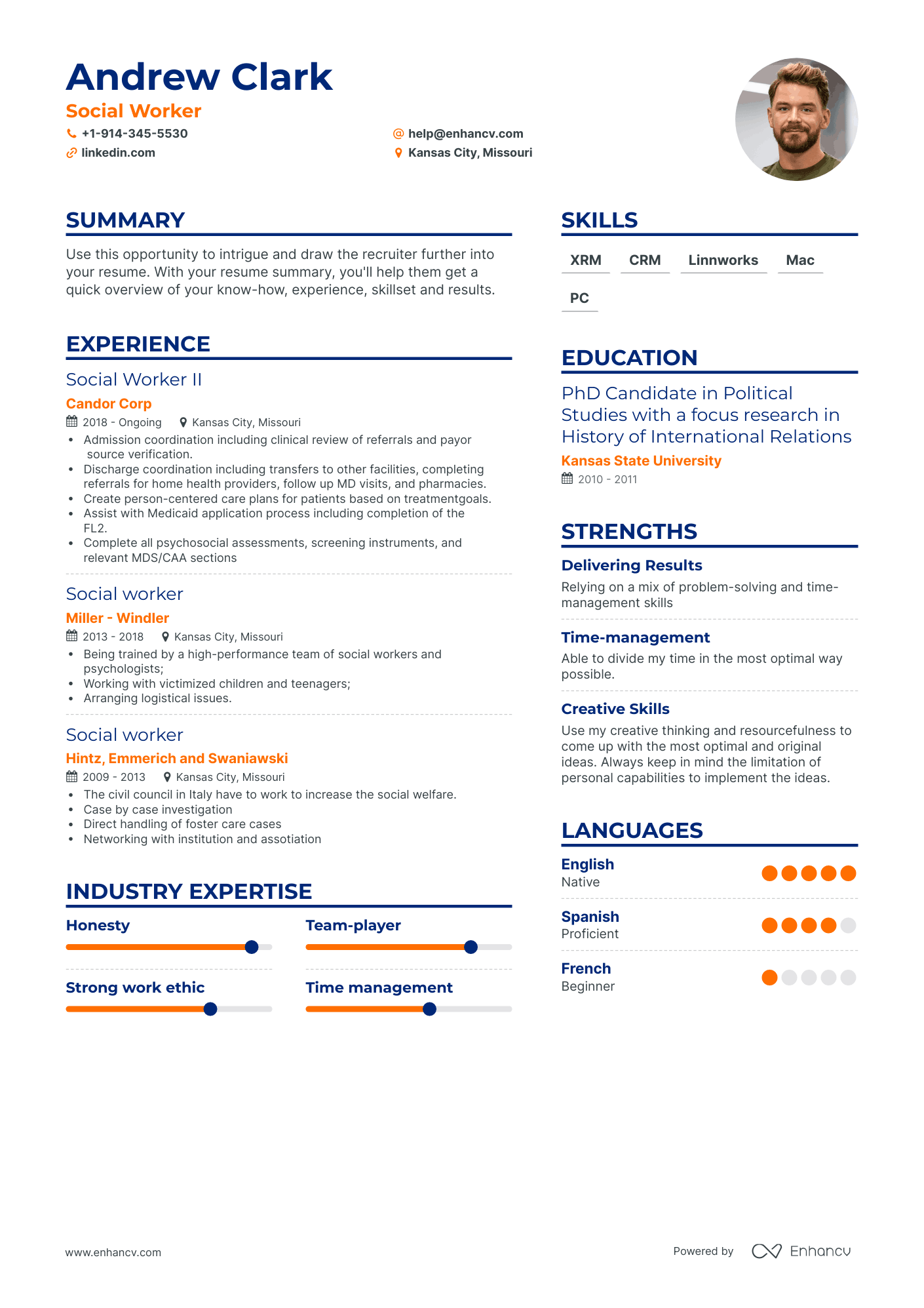 social work resume 2023