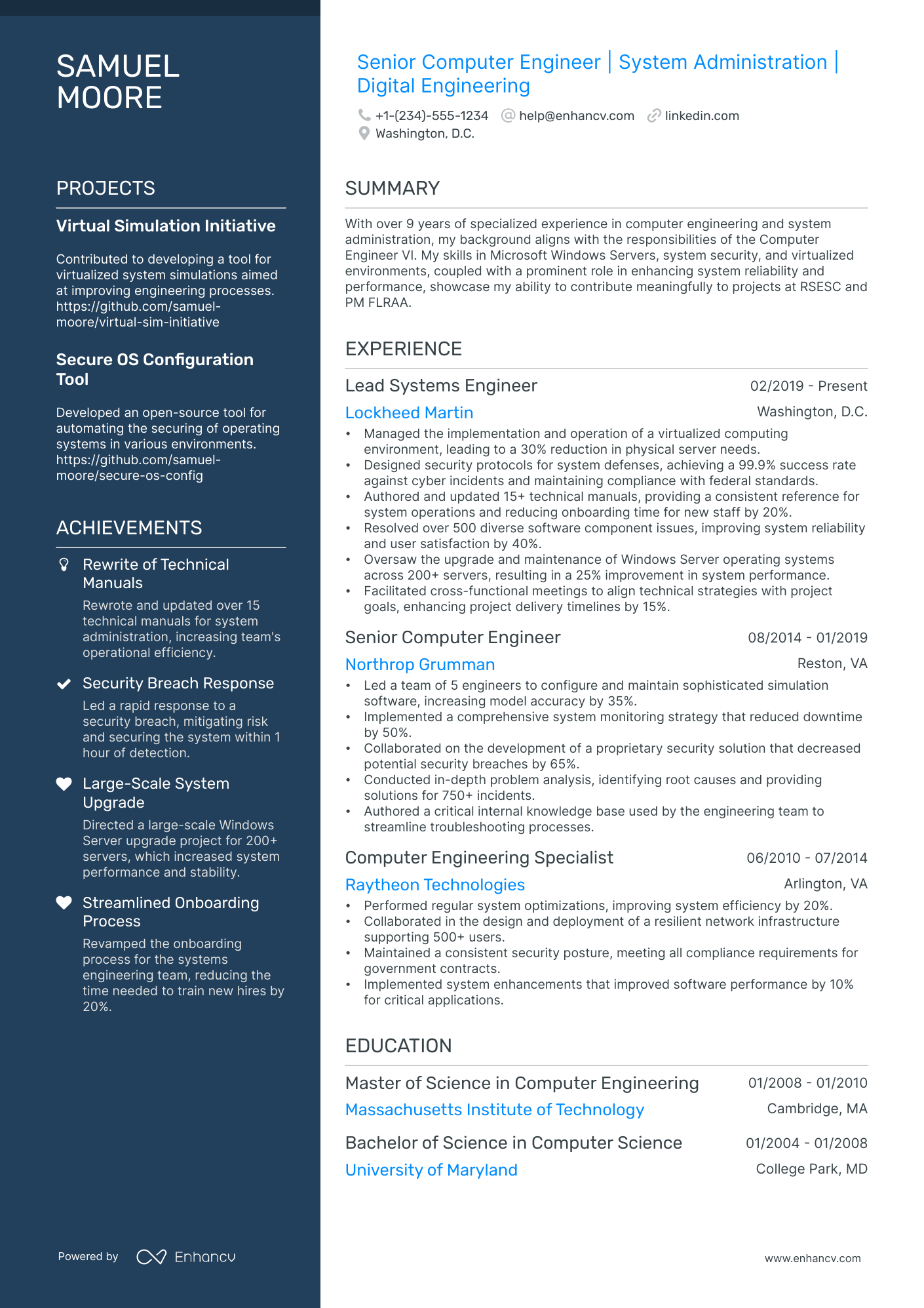 5 Computer Engineer Resume Examples & Guide for 2024